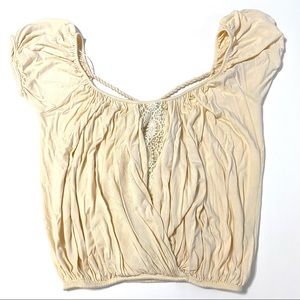 Free People cream blouse
